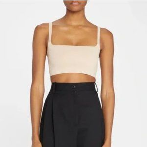 NWT A.L.C. Sofie Knit Crop Top Beige